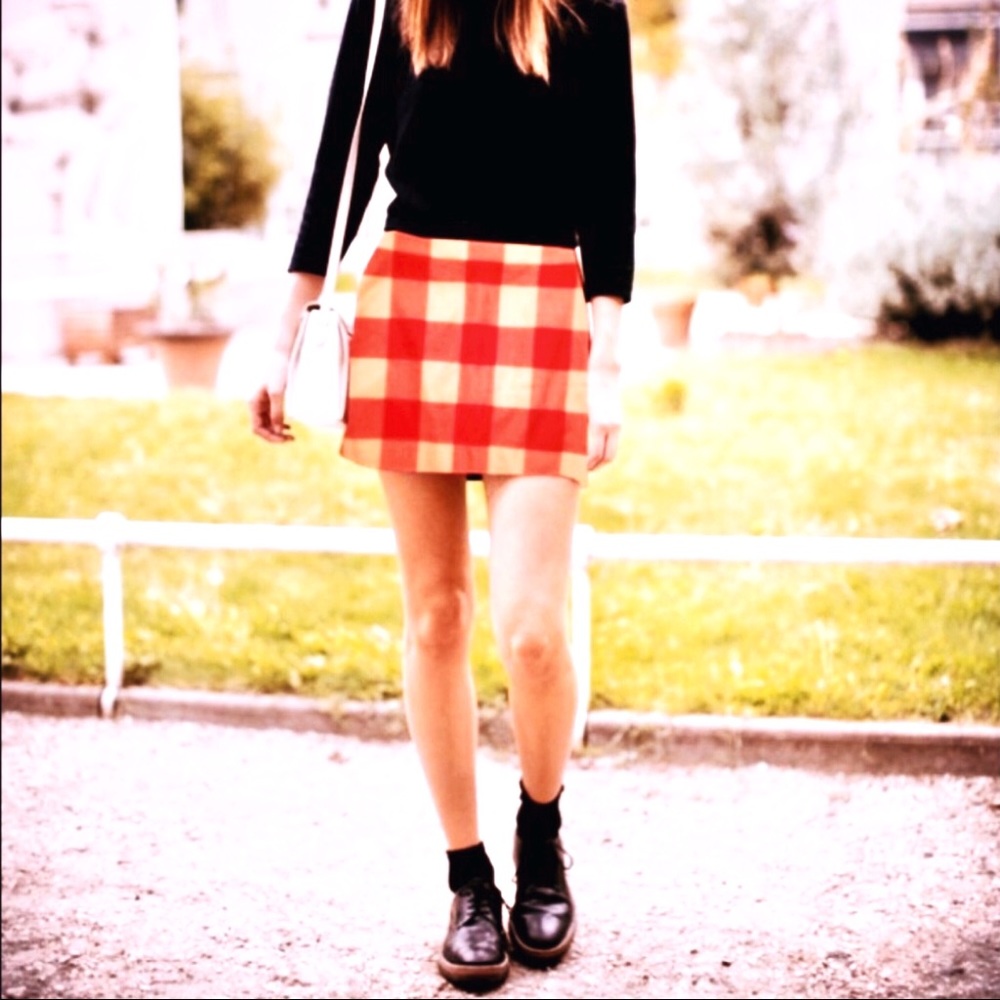 NWT J. Crew buffalo plaid checkered mini skirt 3 - Picture 1 of 8